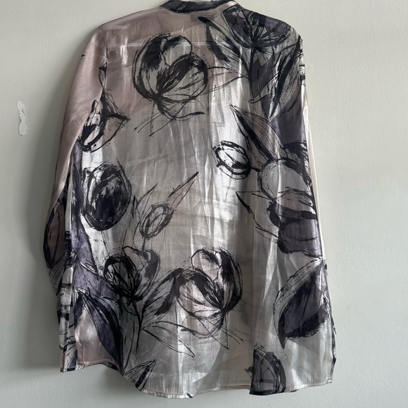 Alfani Abstract Floral Blouse - Picture 3 of 7